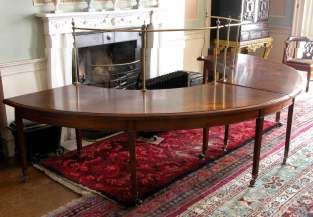 Semi-circular Wine Table now displayed in the Dining Room
